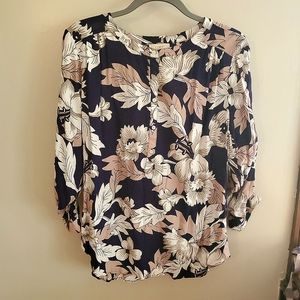 LOFT floral blouse XL